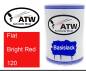 Preview: Fiat, Bright Red, 120: 500ml Lackdose, von ATW Autoteile West.